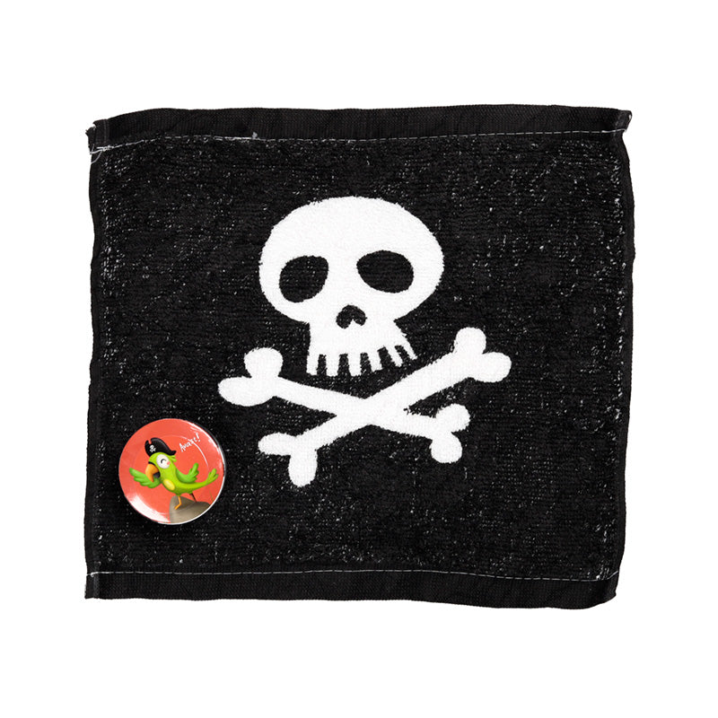 Jolly Rogers pirate towel in vibrant colours
