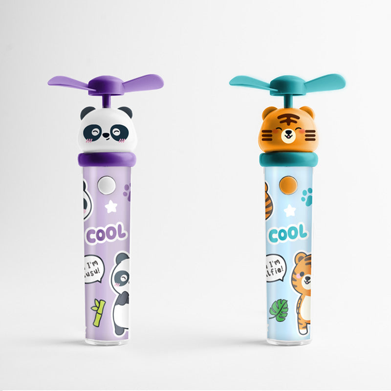 Rechargeable Mini Fan - Adoramals Wild decorative design