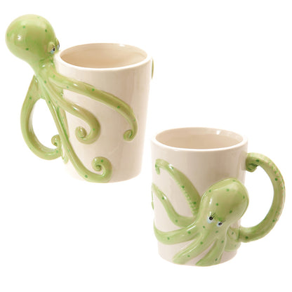 Lisa Parker Octopus Shaped Handle Ceramic Mug - Close Up