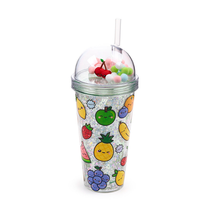 Unique Double Walled Cup with Fun Charms