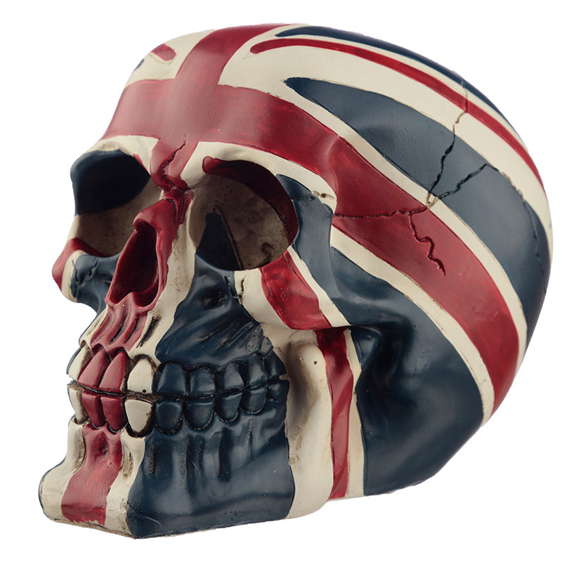 Unique Union Jack Skull Ornament for collectors