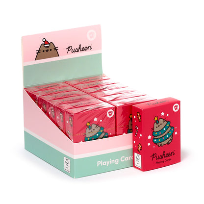 Christmas Pusheen the Cat Playing Cards - festive design
