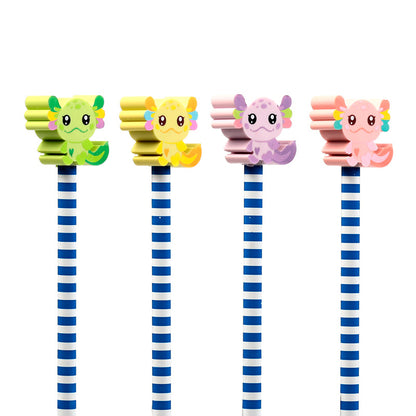 Collectible Axolotl Pencil & Eraser Topper