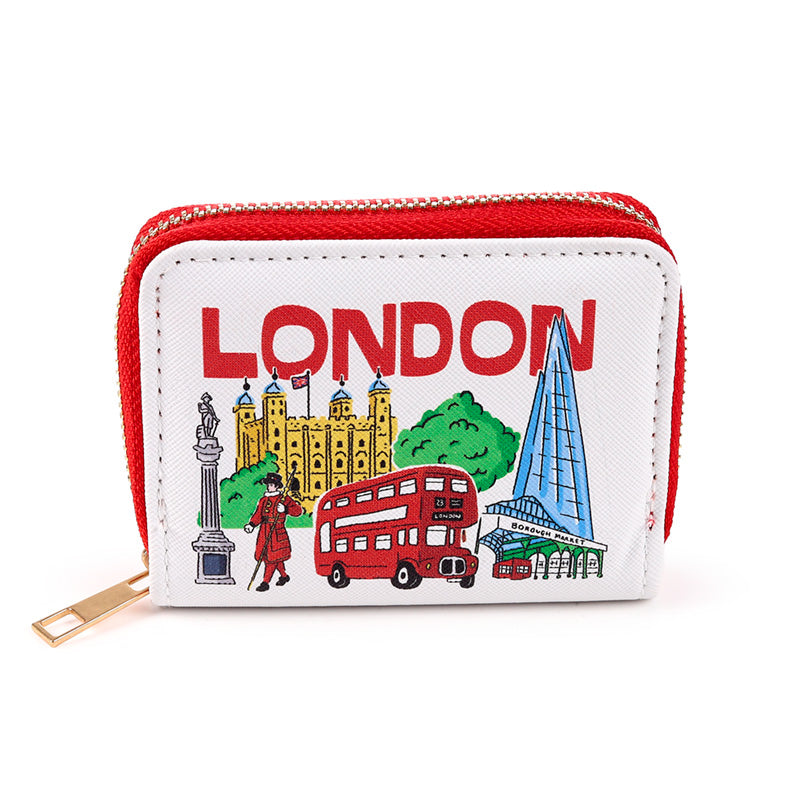Unique London Souvenir - Small Zip Around Wallet