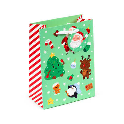 Medium Christmas Gift Bag - Christmas Jingle Bunch front view