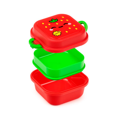 Elidi the Strawberry Bento Lunch Box with clip lock