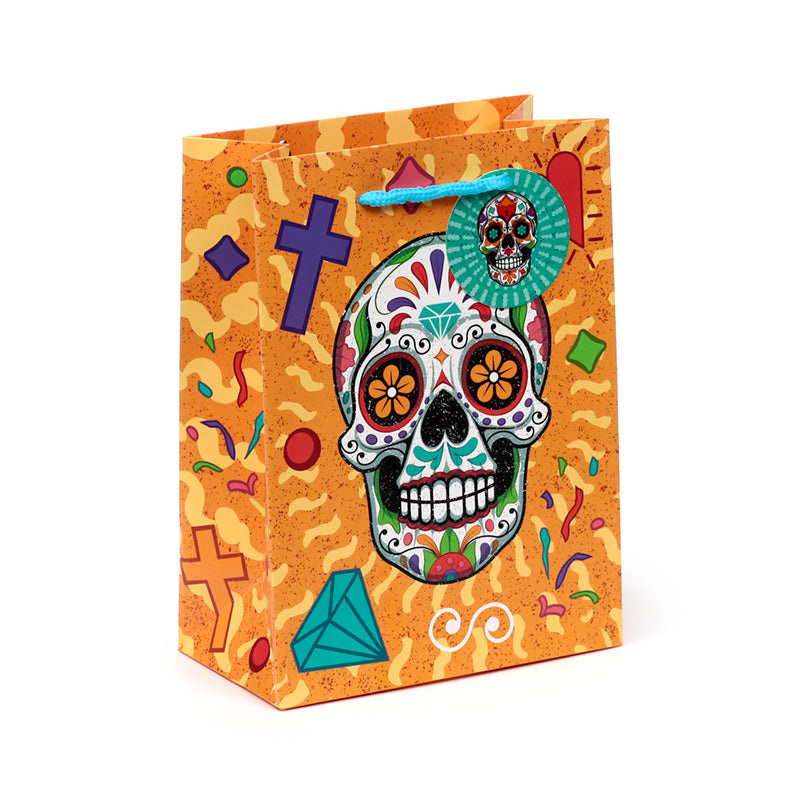 Medium Gift Bag - Day of the Dead with vibrant designs