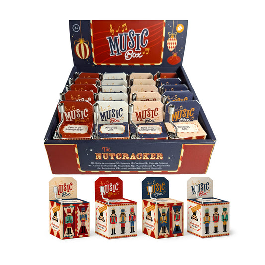 Wind-Up Music Box featuring Christmas Nutcracker