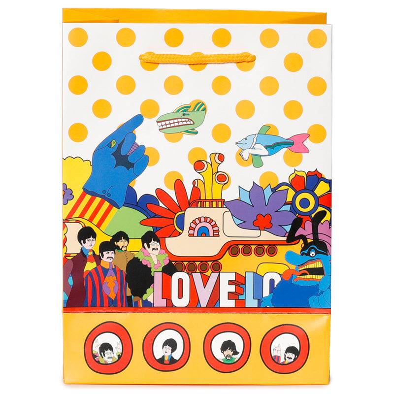 Matching gift tag included with The Beatles gift bag