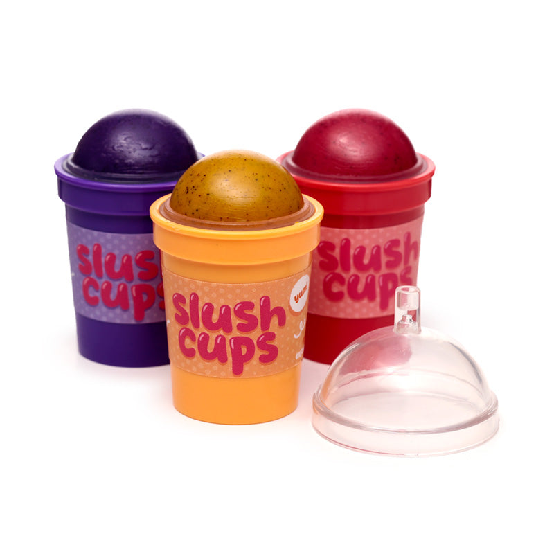 Slushy Cup Lip Balm displayed with other giftware