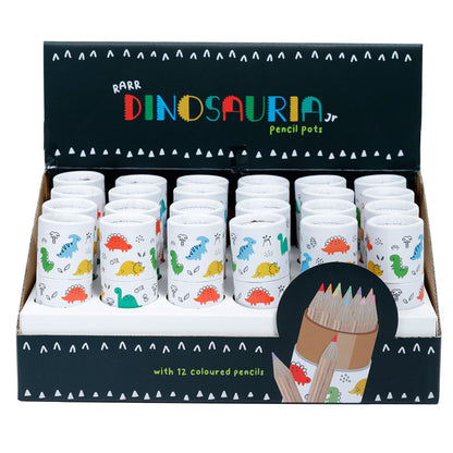 Dinosauria Colouring Pencil Tube for creative fun