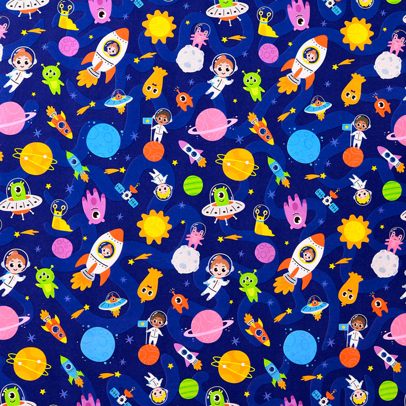 Vibrant Space Cadet Wrapping Paper Roll
