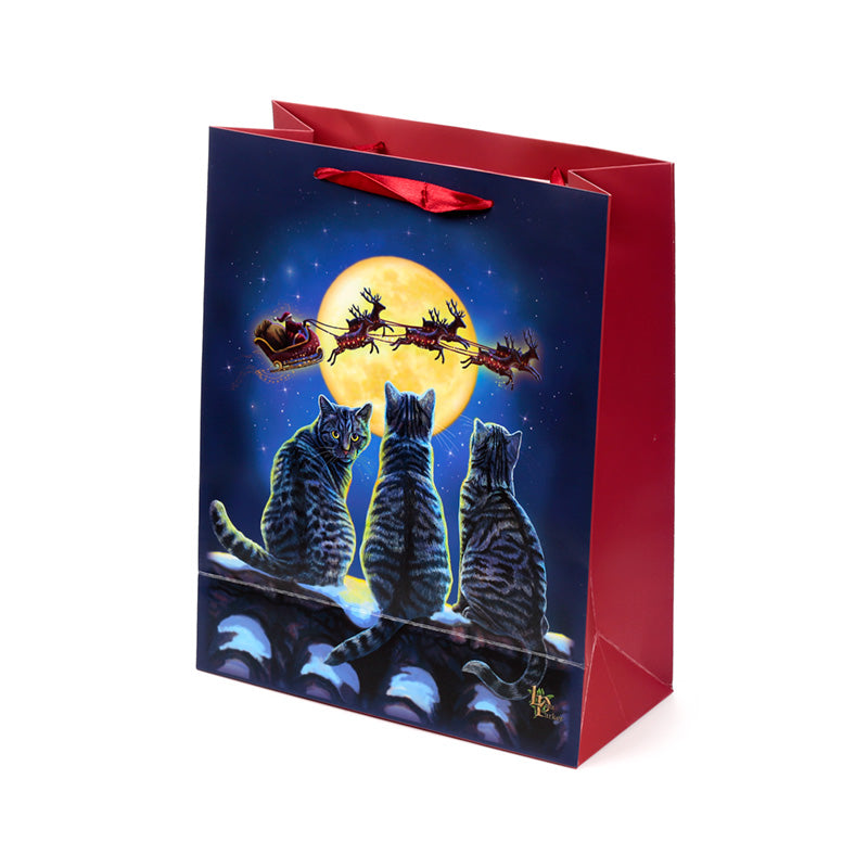 Lisa Parker Christmas Cats Gift Bag perfect for seasonal gifting