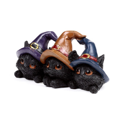 Whimsical Cat Trio - Halloween Display Piece