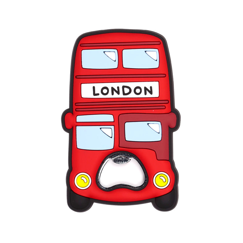 Charming PVC Bottle Opener in the shape of London Bus