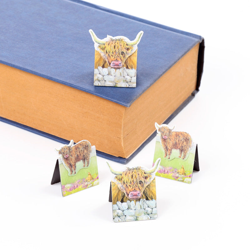 Whimsical Highland Coo Cow Bookmark