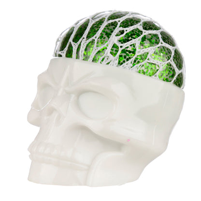 Skull Mesh Head Fidget Toy displayed on a desk