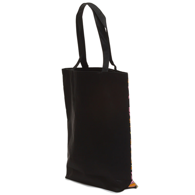 Skulls and Roses Tote Shopping Bag side view