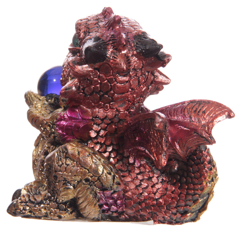 Colorful Baby Dragon Figurine on Display
