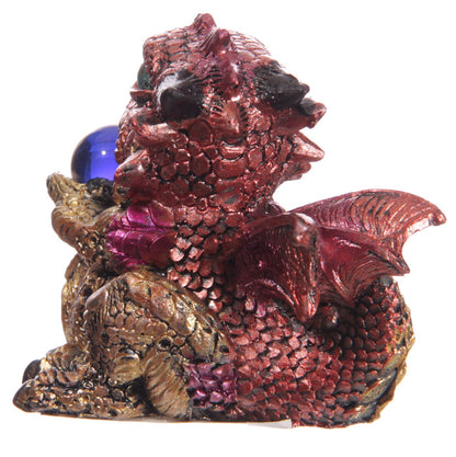 Colorful Baby Dragon Figurine on Display