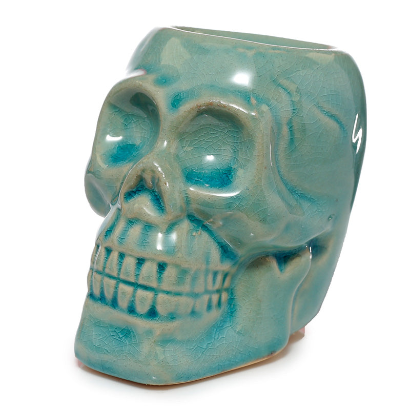 Gothic Mini Ceramic Skull Oil Burner