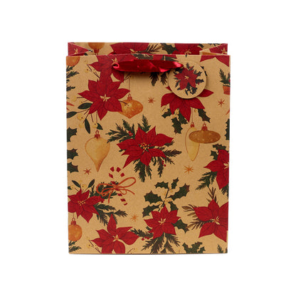 Close-up of Christmas Botanicals on Gift Bag