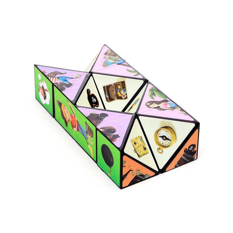 Jolly Rogers Pirate Puzzle Cube Toy - Colorful Design