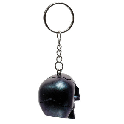 Skulls and Roses Metallic Skull Keyring in gift box