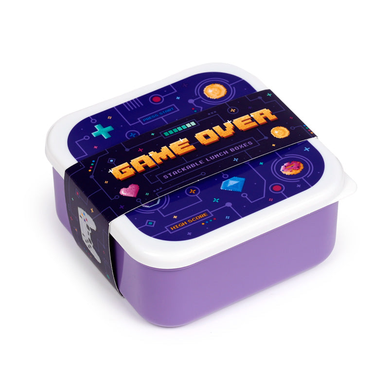 Lunch Boxes Set of 3 - Game Over, Large Size