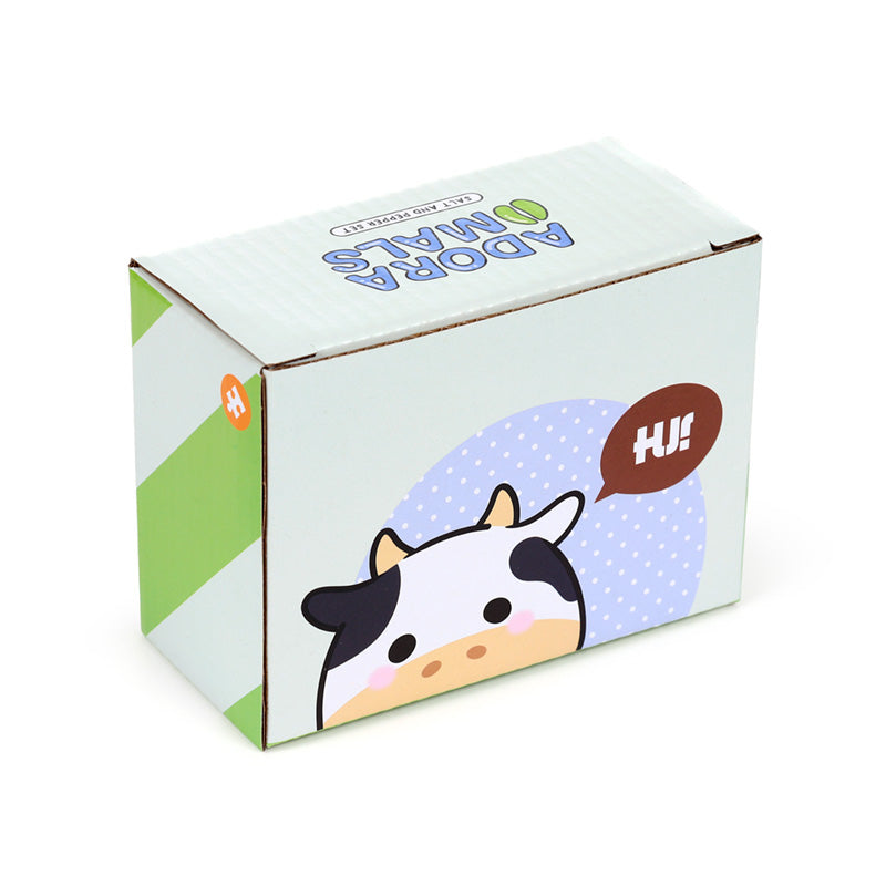 Fun and decorative cow salt and pepper shaker set