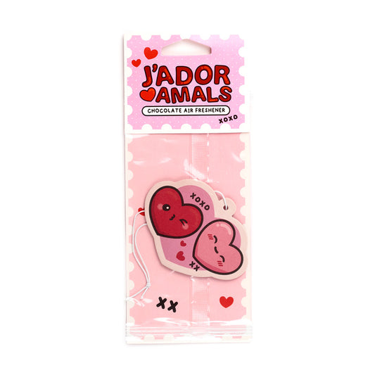 Chocolate Scented J'Adoramals Double Heart Air Freshener
