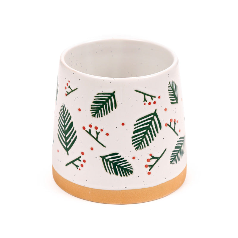 Decorative Stoneware Mug for Christmas