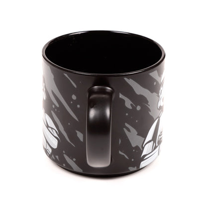 Original Stormtrooper mug displayed with coffee