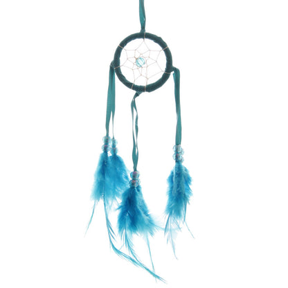 Vibrant Bright Mini Feather Dreamcatcher display