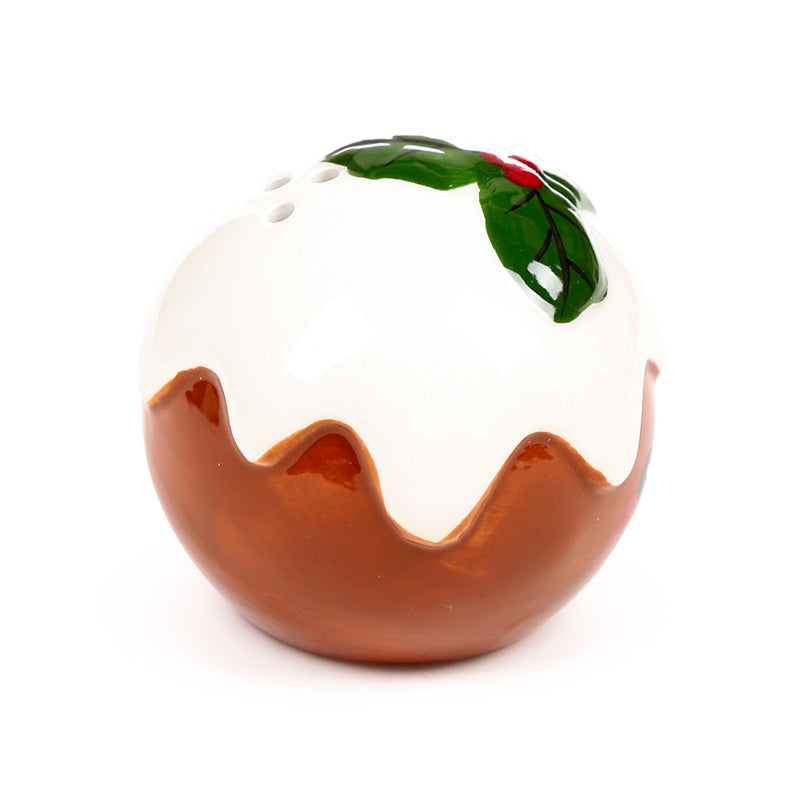 Foodiemals Christmas Pudding Ceramic Salt & Pepper Set - Kitchen Accessory