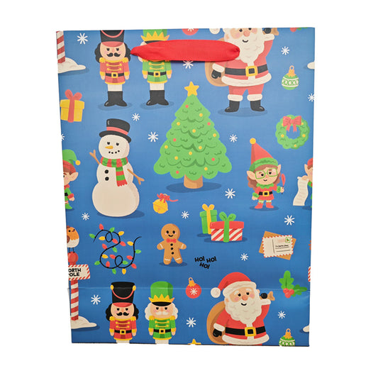 Large Christmas Gift Bag with Festive Friends Design