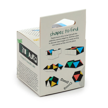 Puzzle Cube Toy - Dinosauria close-up of dinosaur illustrations