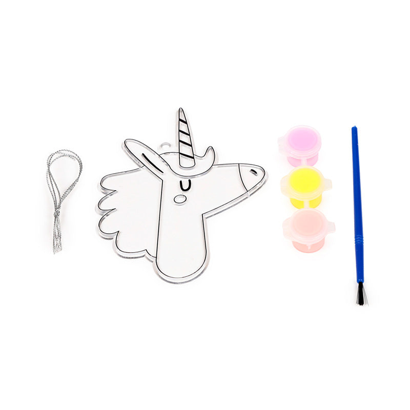 Paint Your Own Unicorn Suncatcher Display