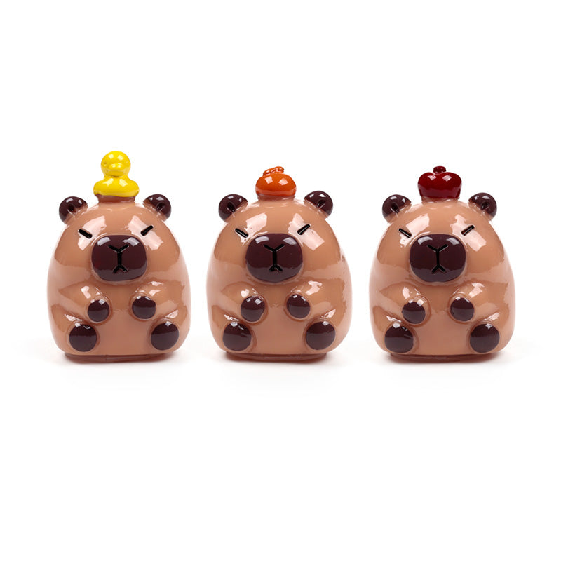 Assorted flavours of Capybara Shaped Lip Balm