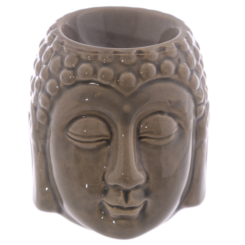 Ceramic Buddha Head Oil Burner - Decorative Accent