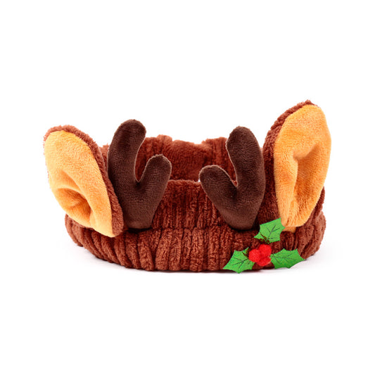 Plush Beauty Headband with Christmas Jingle Bunch Reindeer design