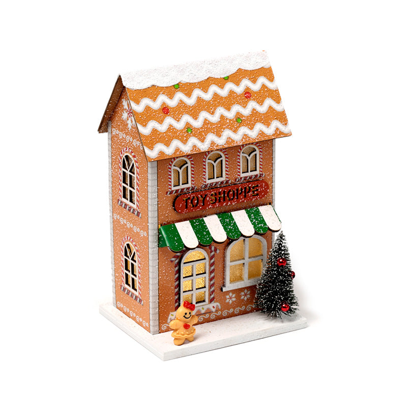 LED Christmas Gingerbread Toy Shoppe decoration