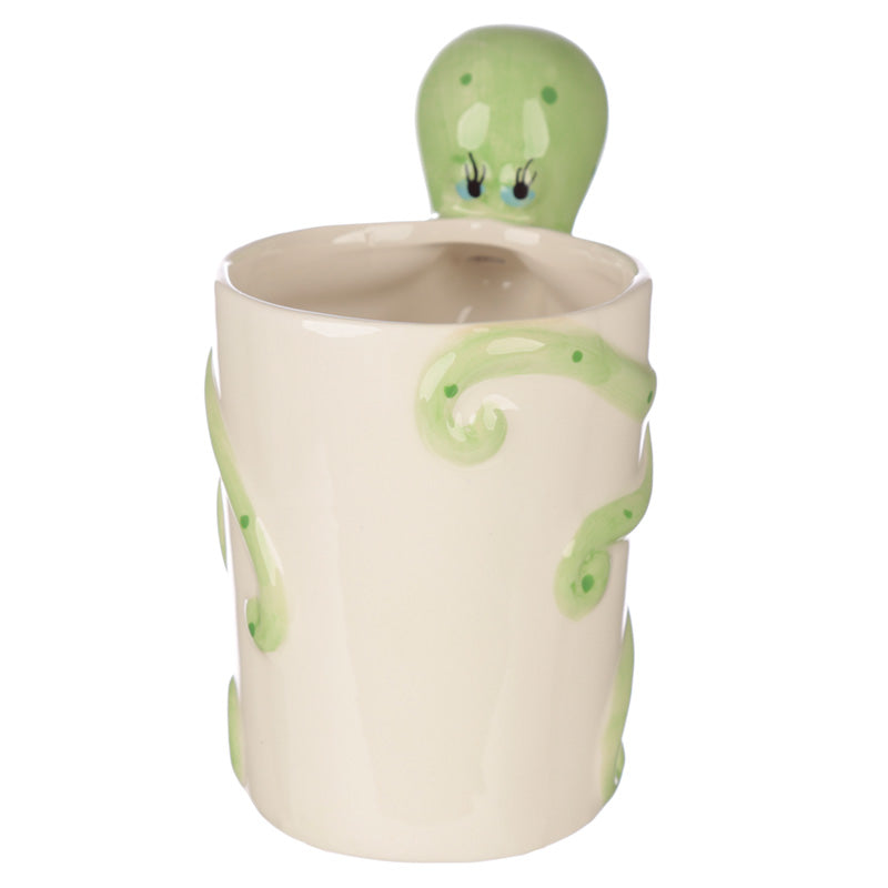 Lisa Parker Octopus Shaped Handle Ceramic Mug - Top View