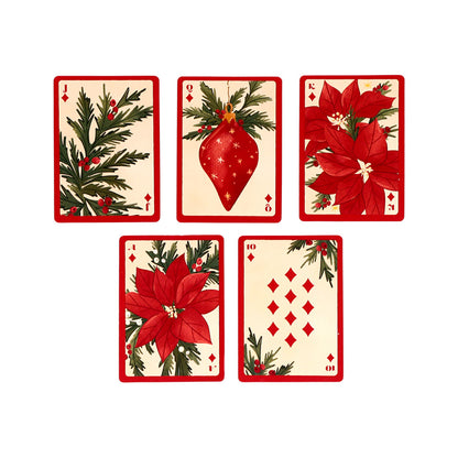 Deck of Christmas Botanicals Playing Cards - Joker Card
