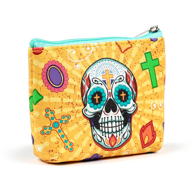 Day of the Dead PVC purse with metal accents