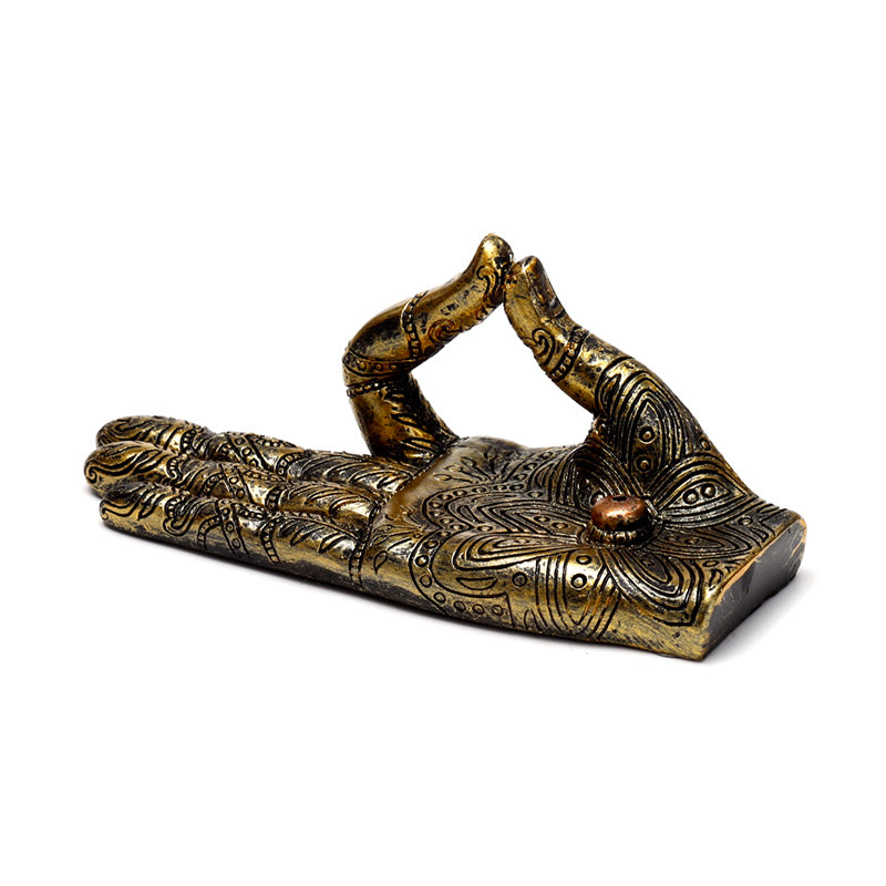 Buddha Hand Incense Stick Burner in home setting