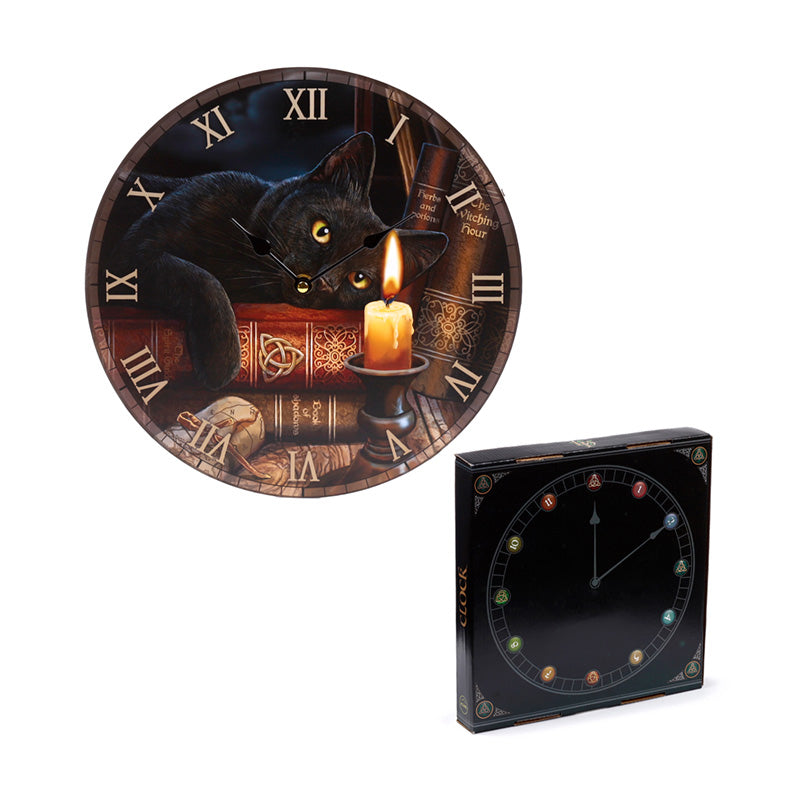 Lisa Parker Witching Hour Cats Wall Clock as a gift