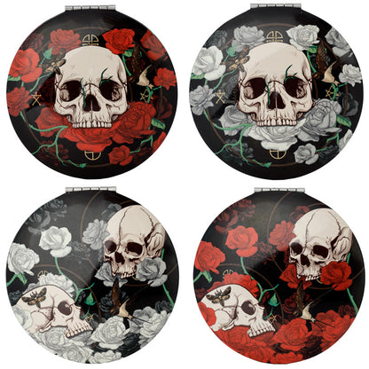 Skulls and Roses Compact Mirror - Front View