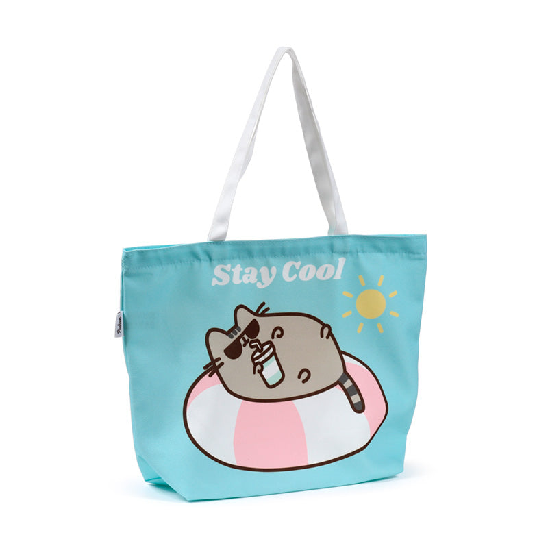 Pusheen the Cat Polyester Beach Bag - Side View
