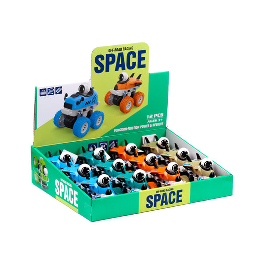 Kids Friction Action Toy - Space Plane in vibrant colours